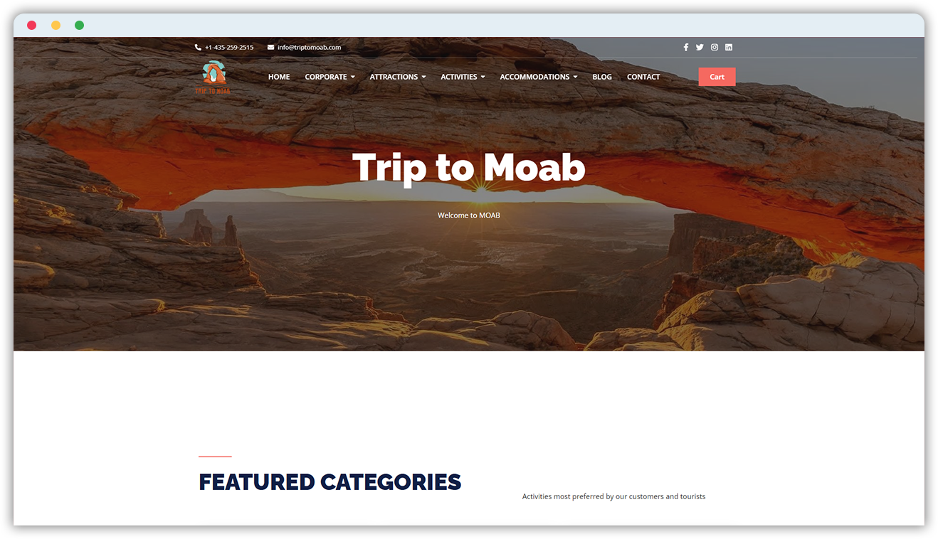 Trip to Moab Web Development